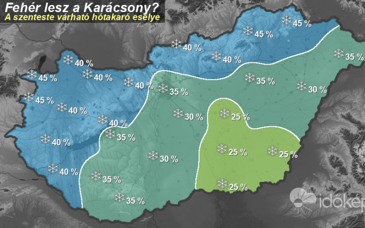 Van esély idén a fehér karácsonyra?